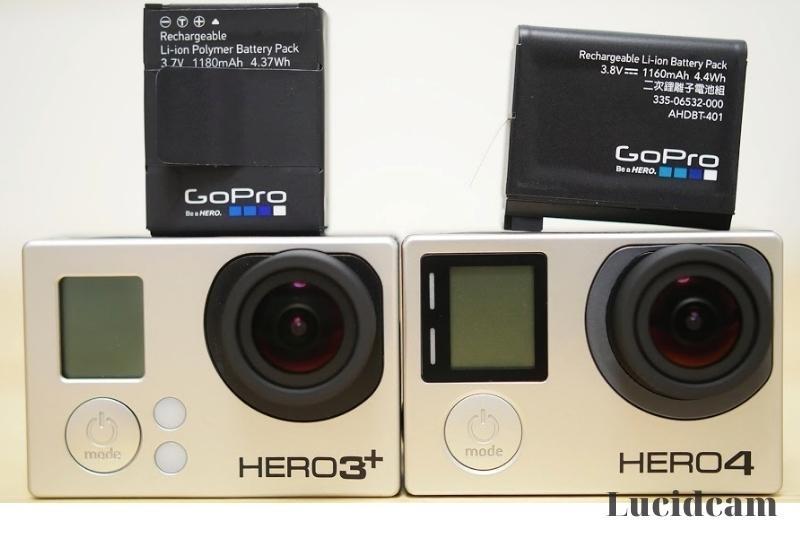 Batteries of Hero 4 vs GoPro Hero 3