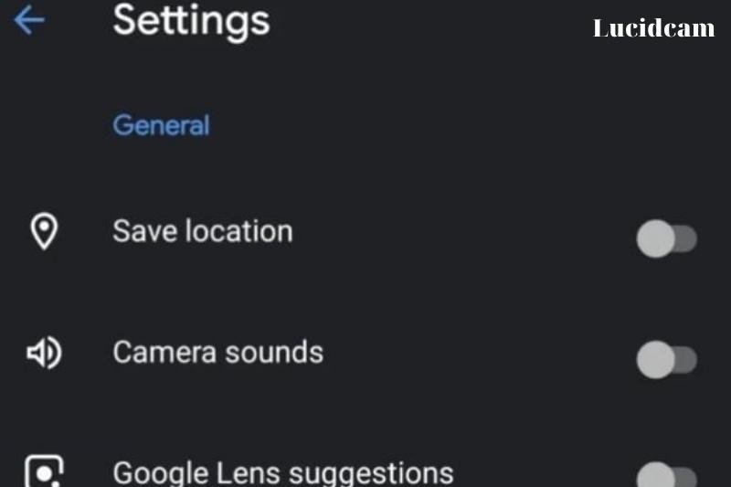 Look for any toggles to turn the shutter sound off