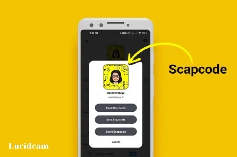 Select the options that you would like to make with your Snapcode