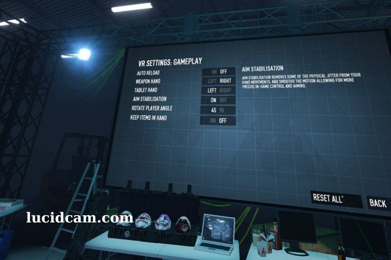 Recommended Settings for Payday 2’s Virtual Reality Mode